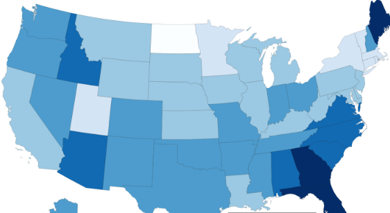 what state has the most incest