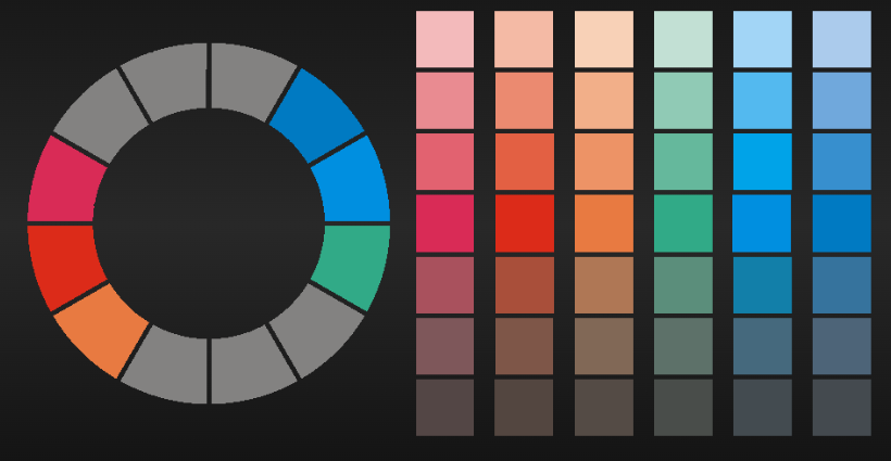 color wheel opposite of gray