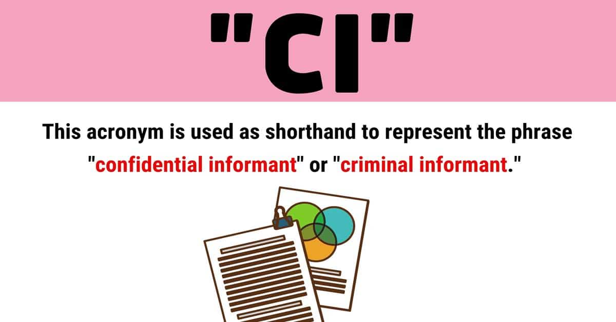 ci meaning police