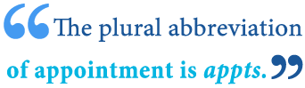 abbreviation for appointment