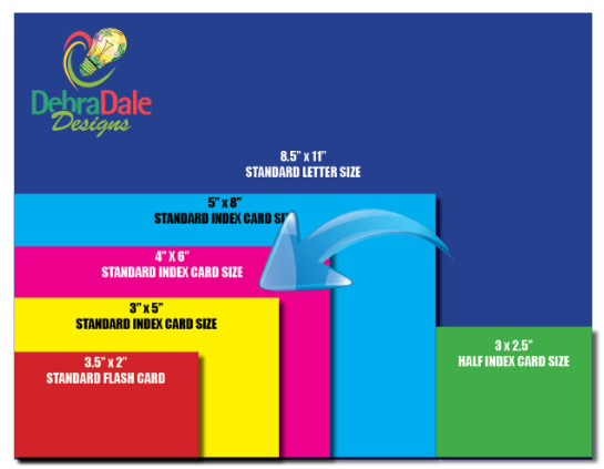 dimensions of index card