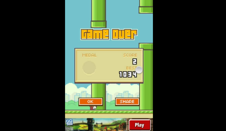 record for flappy bird