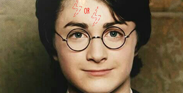 what side is harry potter scar on