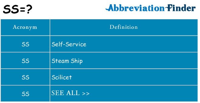 what does ss stand for ships