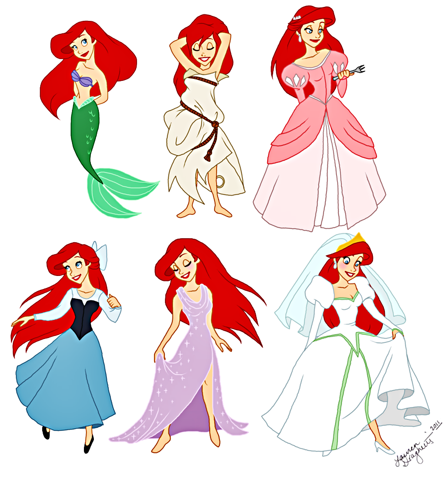 what color is ariel's dress