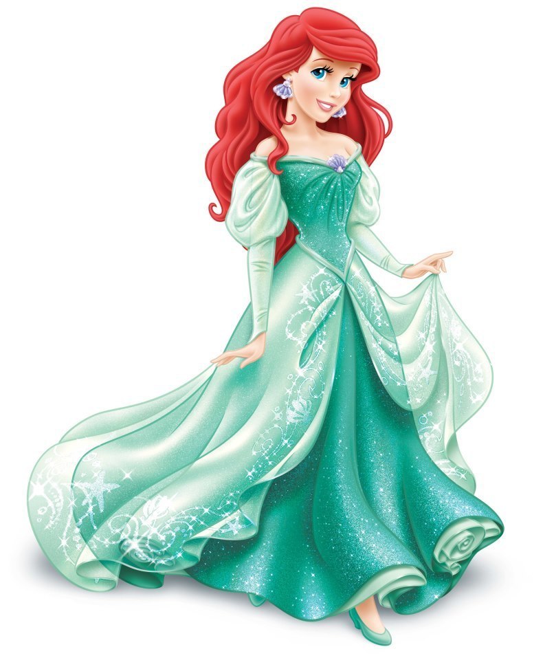 what color is ariel's dress