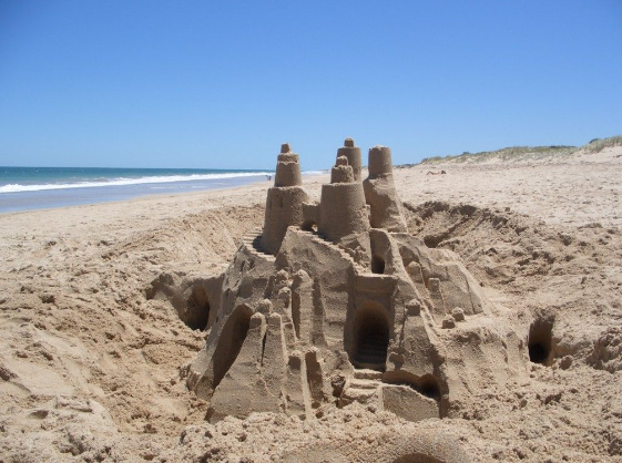 grounded sand castle