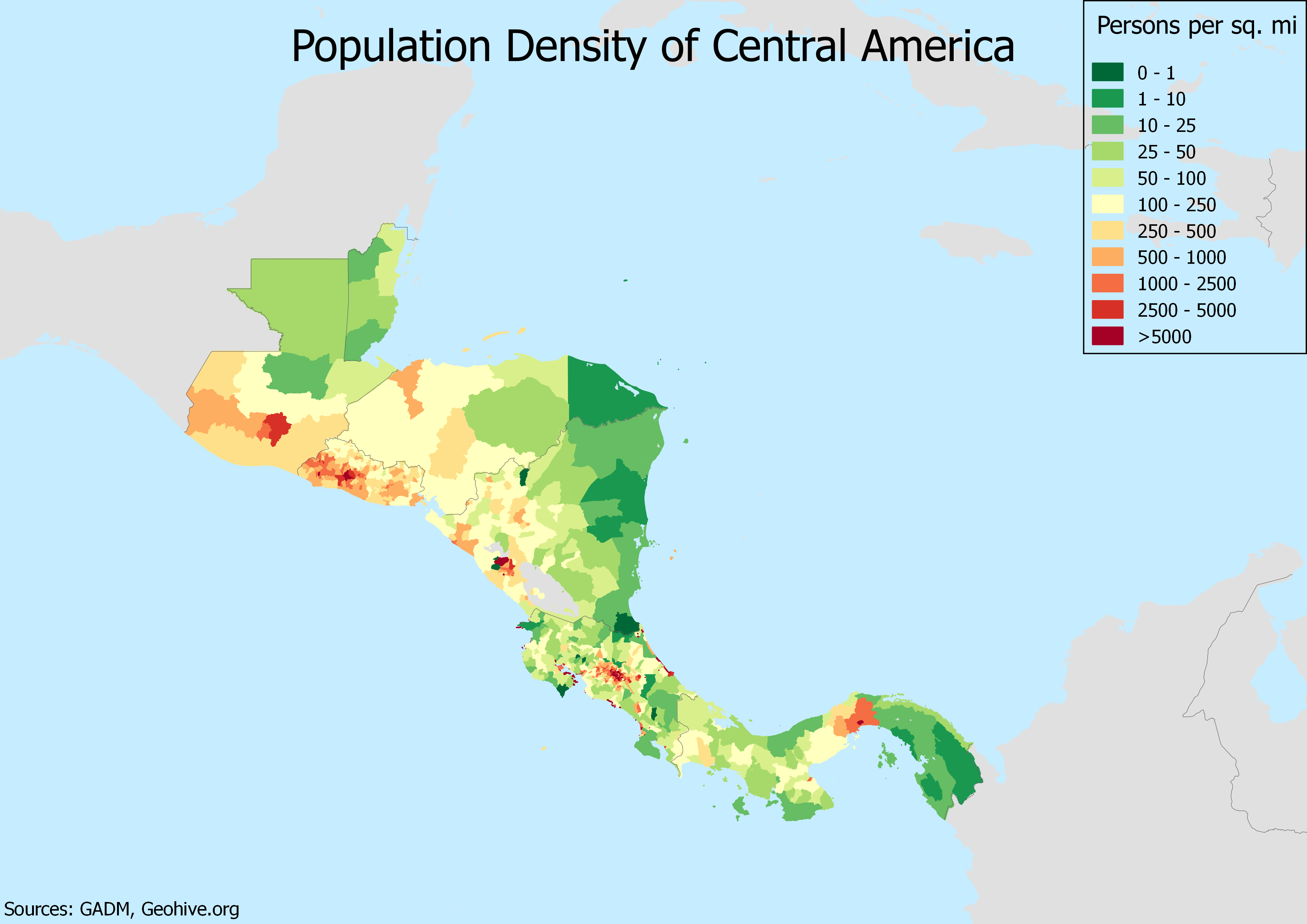 which central american country has the most populated city?