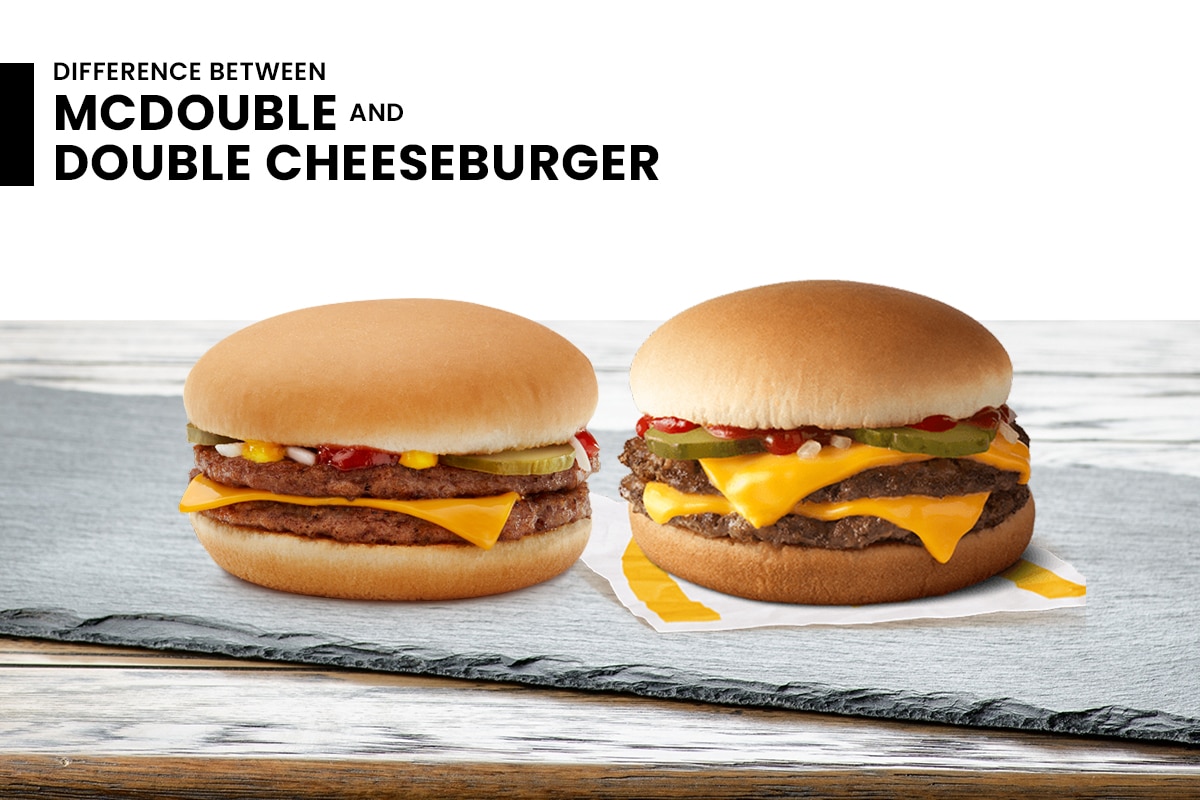 difference between double cheeseburger and mcdouble