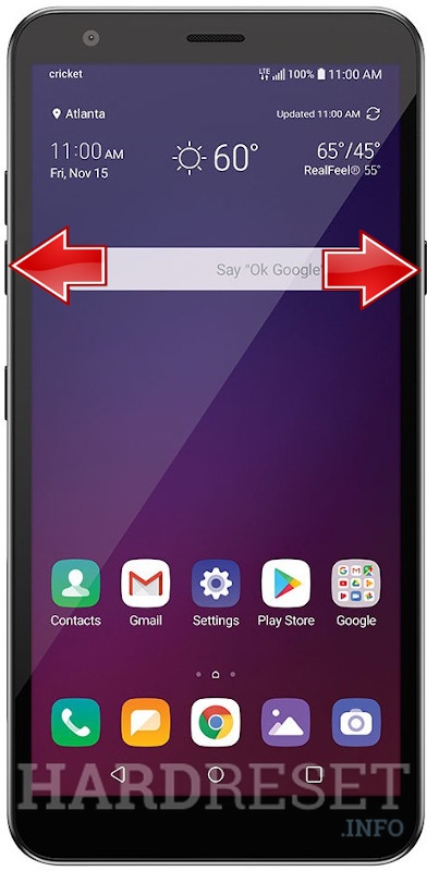 how to screenshot on lg escape 3