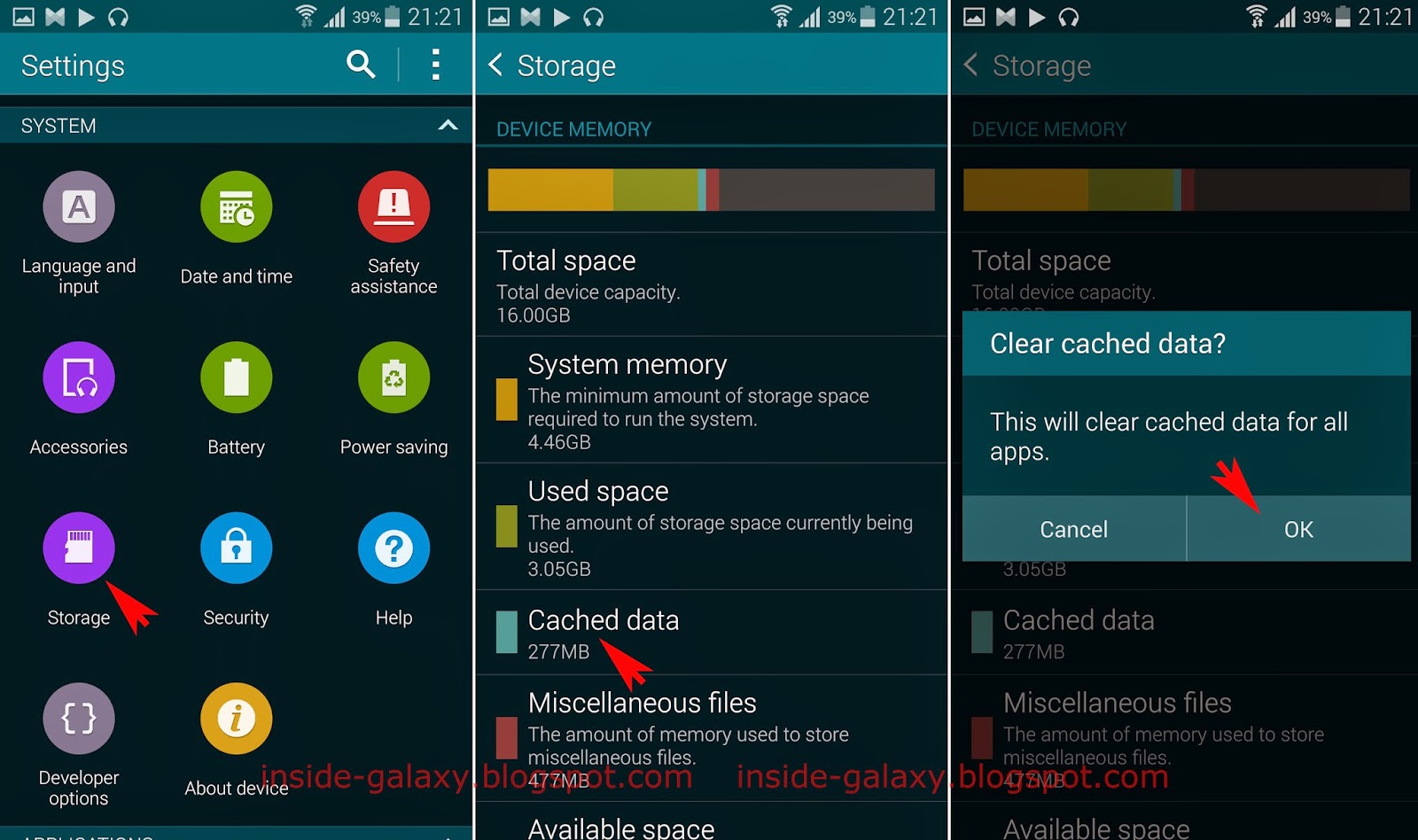 deleting miscellaneous files on galaxy s5