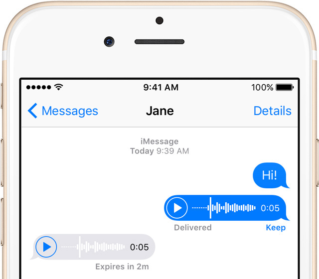 how do you know if someone heard your audio message on iphone