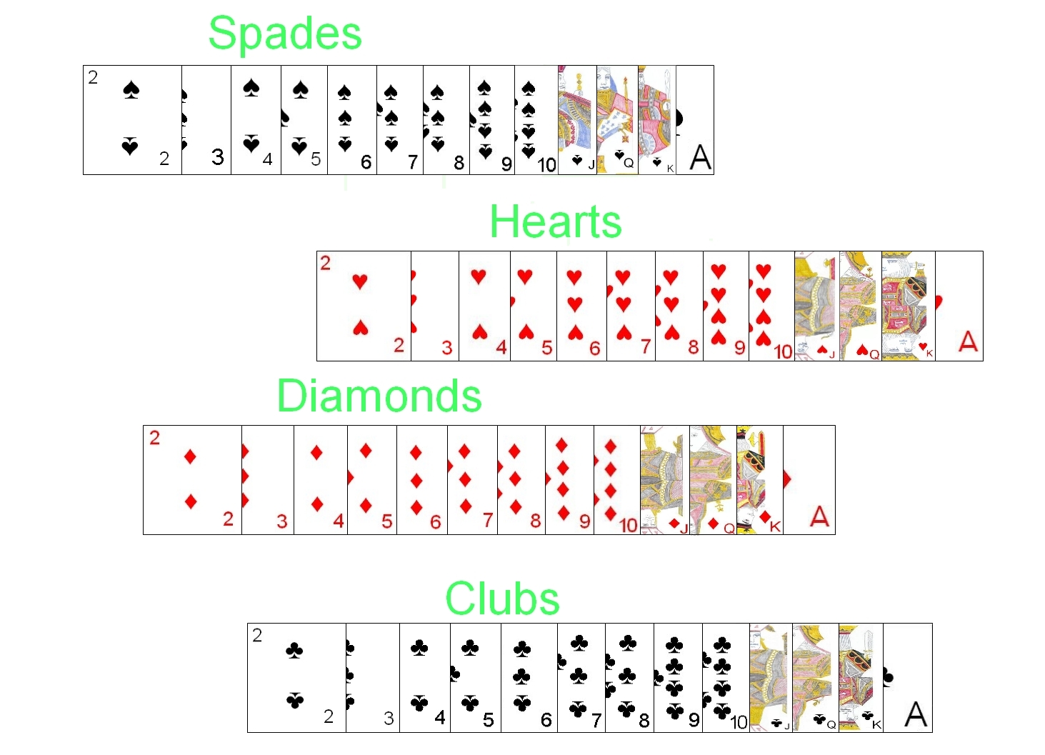 how many diamonds are in a deck of cards