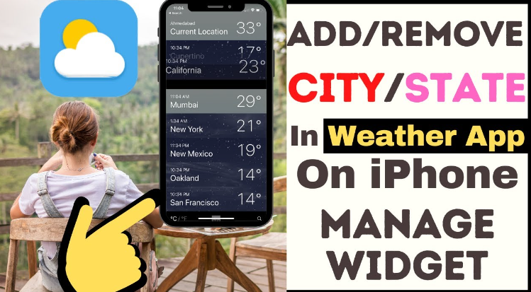 how to delete city from weather app