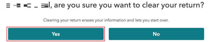 how to start over on turbotax