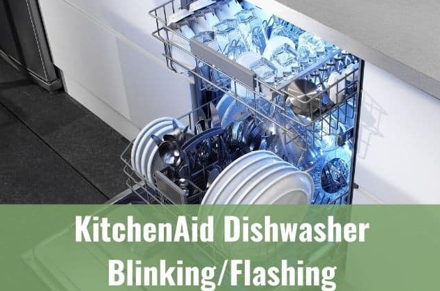 kitchenaid dishwasher clean light blinking