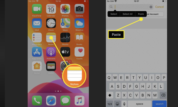 how to access clipboard on iphone