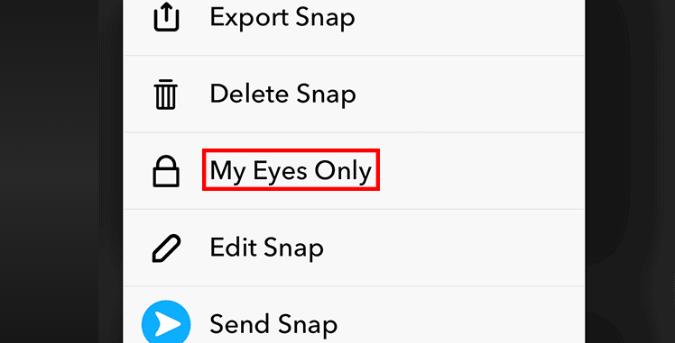 how to delete my eyes only on snapchat