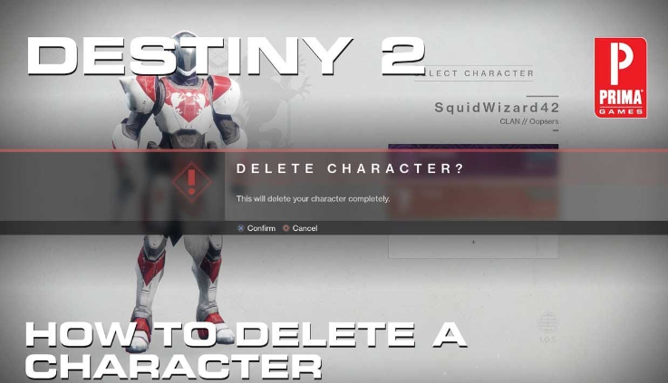 how to delete a character in destiny