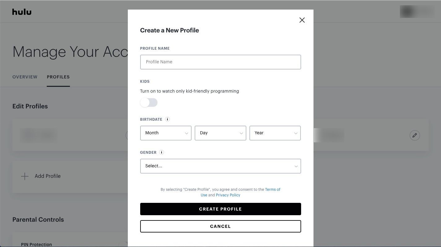 how to add a profile on hulu