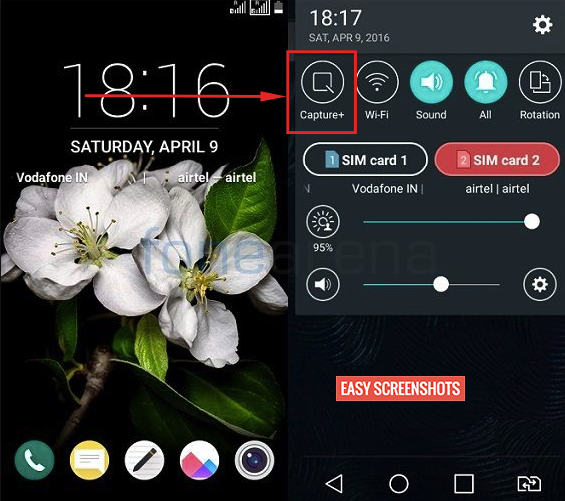 how to screenshot on a lg k7