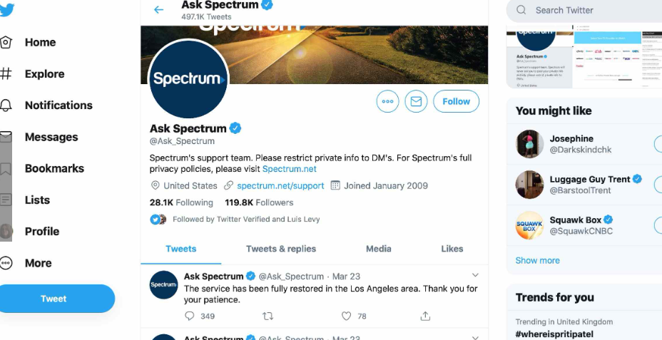 when does spectrum disconnect internet service