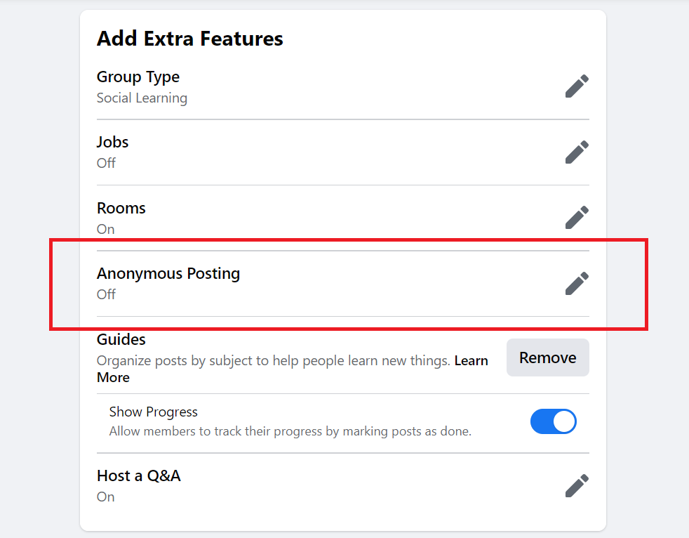 how to post anonymously on facebook group