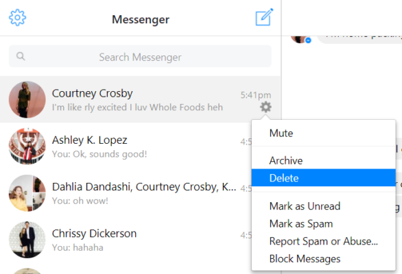 how to delete marketplace inbox messages on iphone