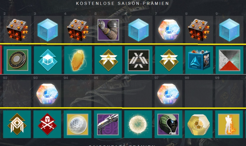 destiny 2 previous season rewards