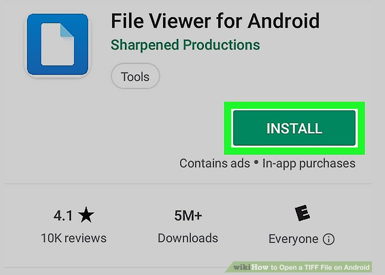 how to open tiff file on android