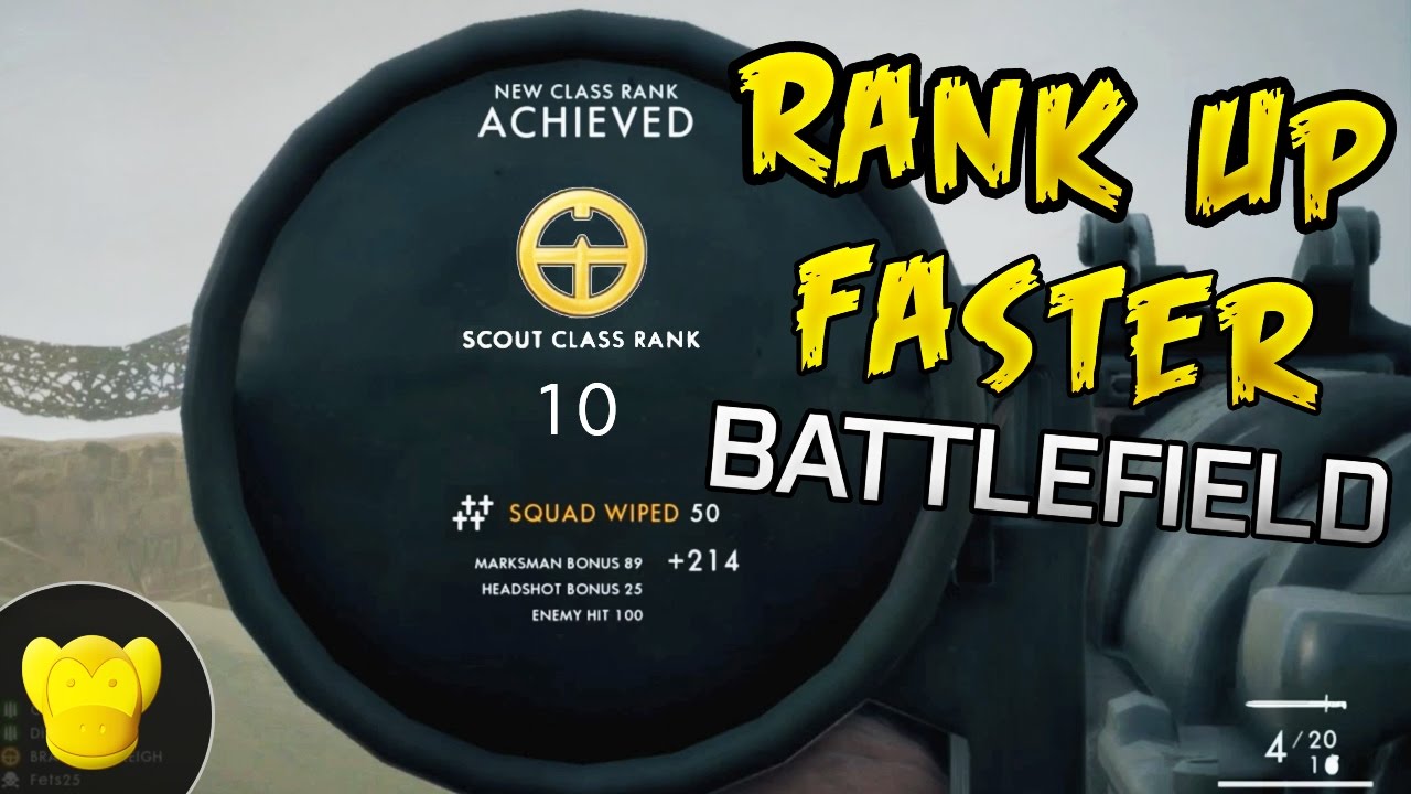 fastest way to rank up in battlefield 1