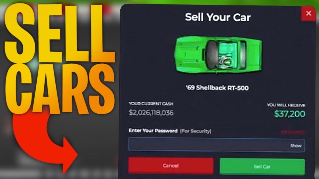 how to sell cars in nitro type