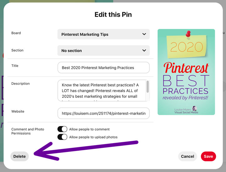 how to unsave on pinterest