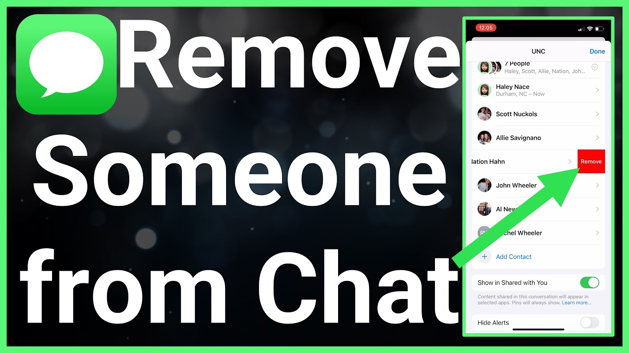 how to remove someone from group chat