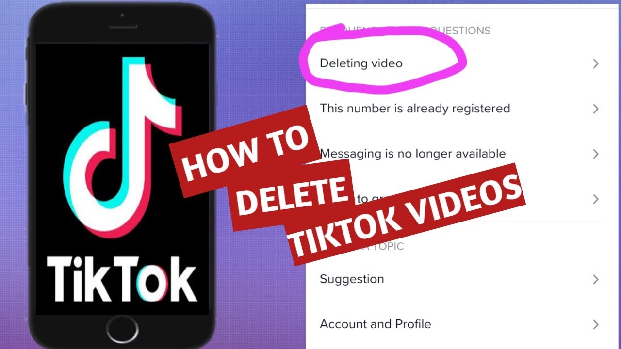 how to delete tiktok videos