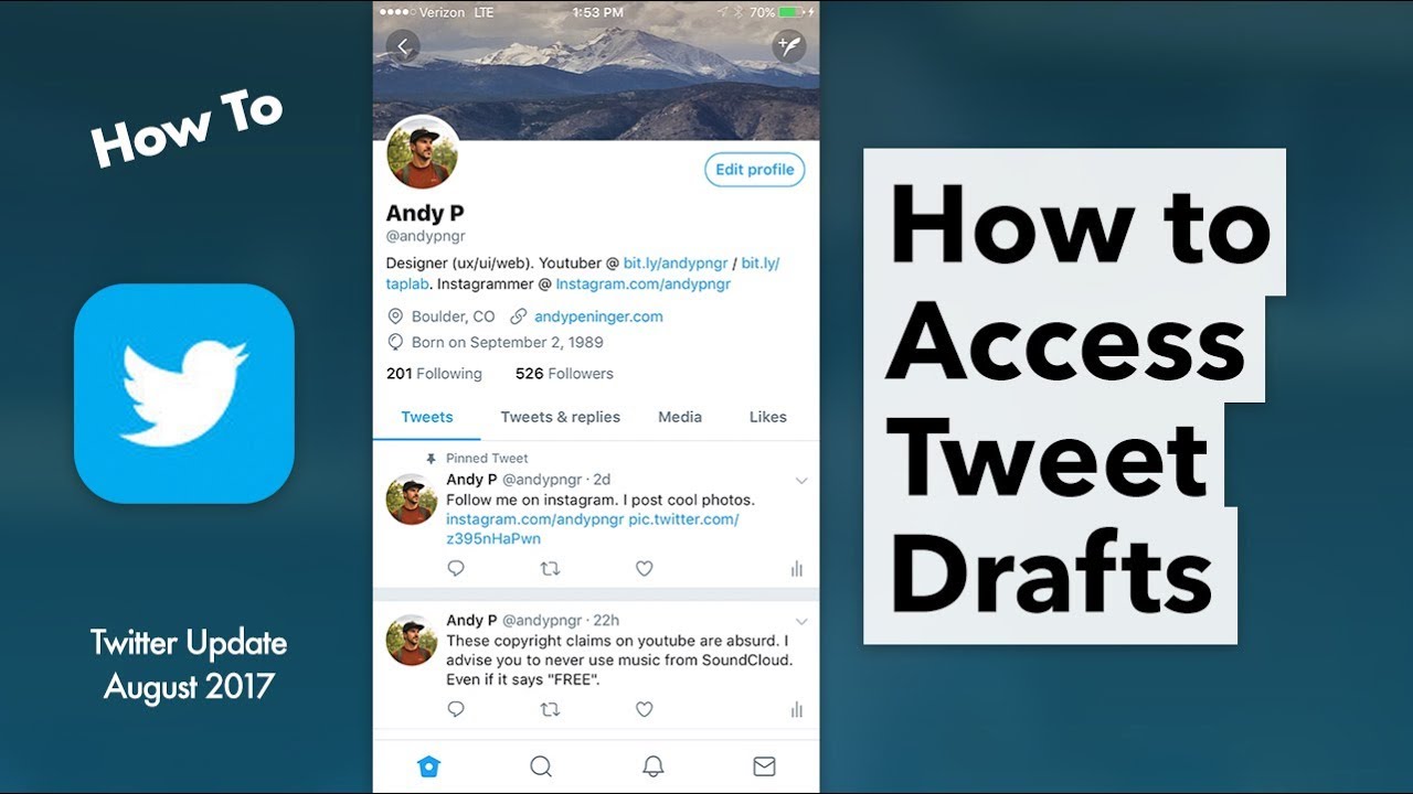 how to find twitter drafts