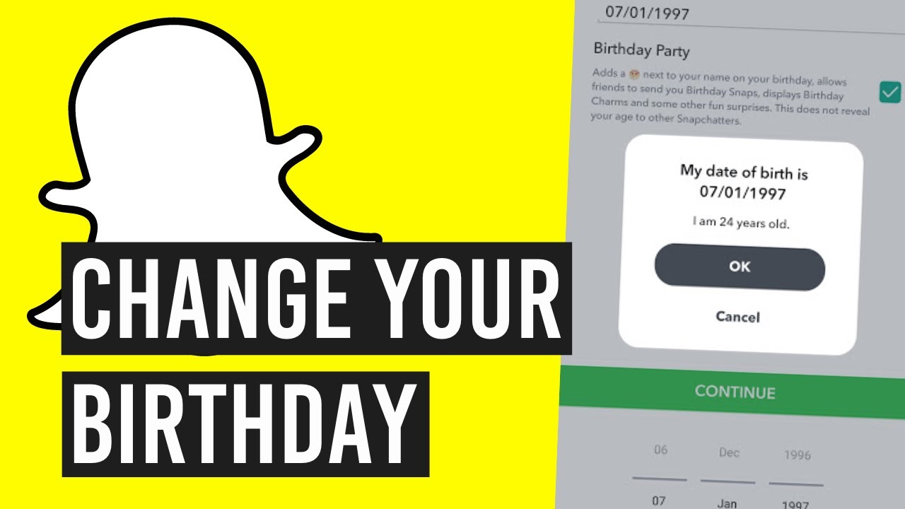 how to change your birthday on snapchat