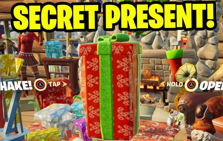 how to open last present in fortnite