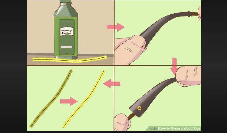 how to clean a wooden pipe