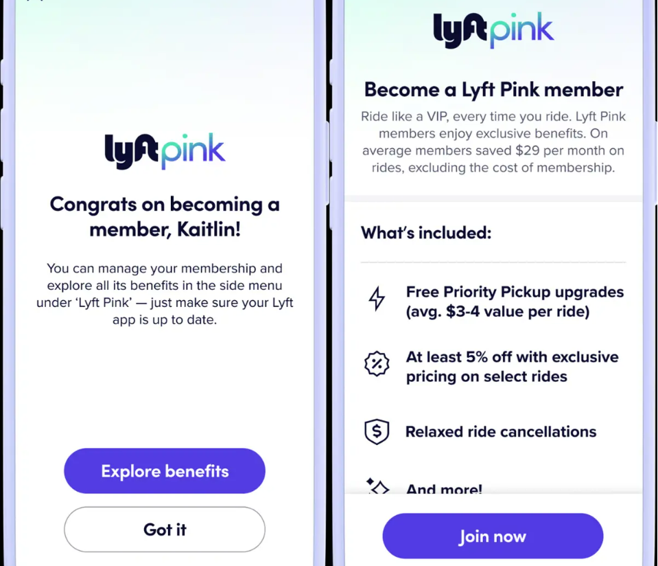 uber pass vs lyft pink