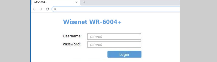 wisenet default password