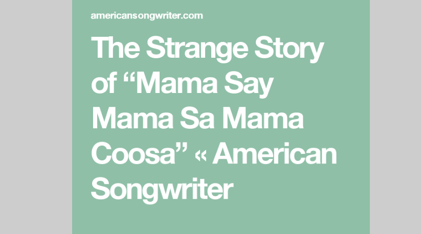 mama se mama sa mama coo sa meaning