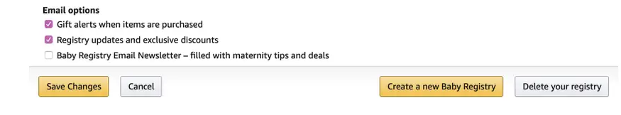 how to delete baby registry on amazon