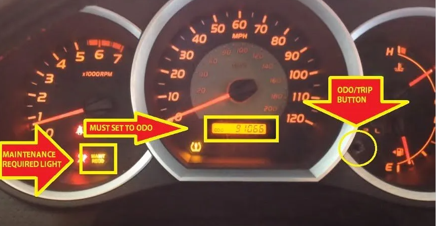 how to reset maintenance light on toyota tacoma