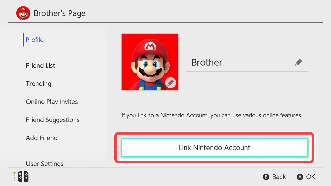 unlink nintendo account