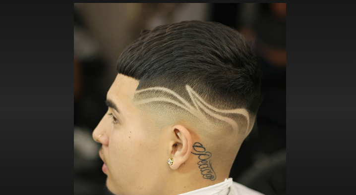 lines on side of head haircut