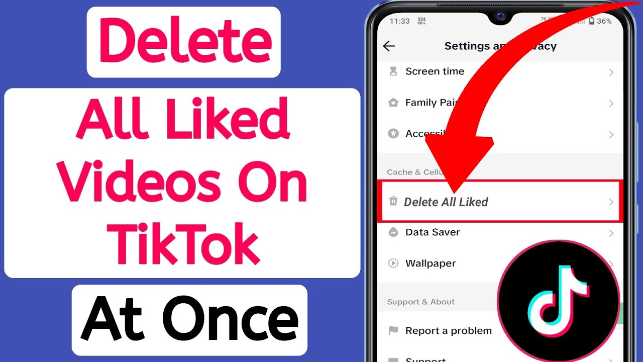 how to clear liked videos on tiktok