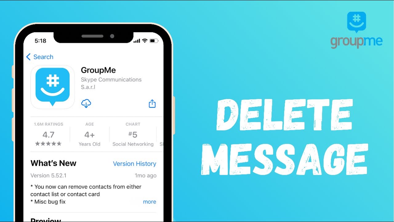 how to delete message in groupme