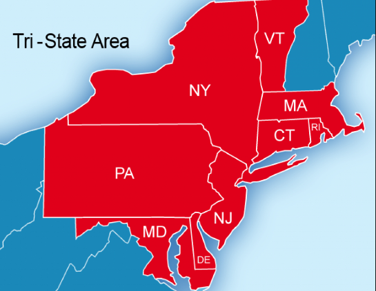 what is considered the tri state area