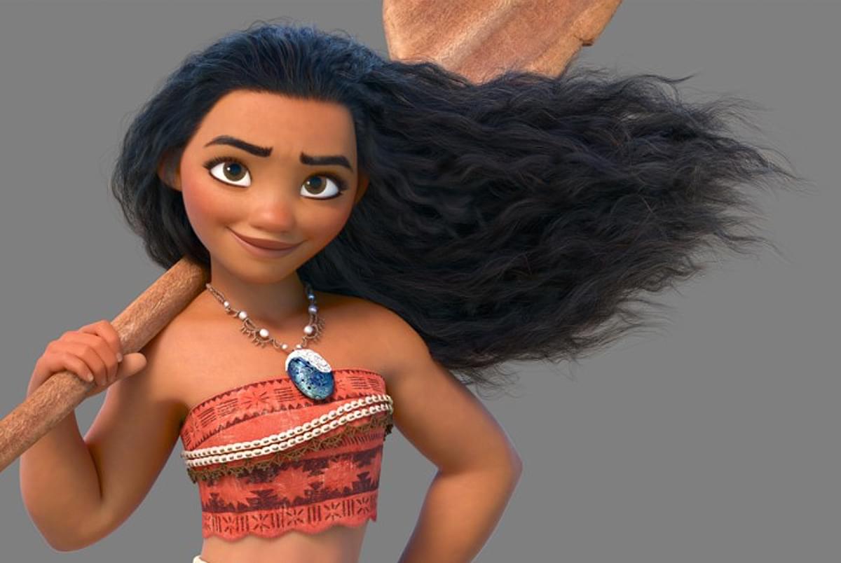 what color is moana's hair
